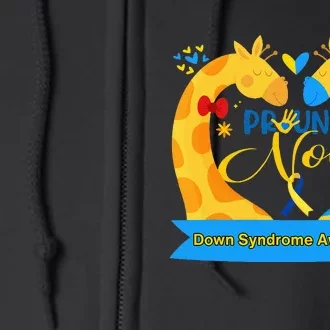 Proud Noni World Down Syndrome Awareness Day Full Zip Hoodie