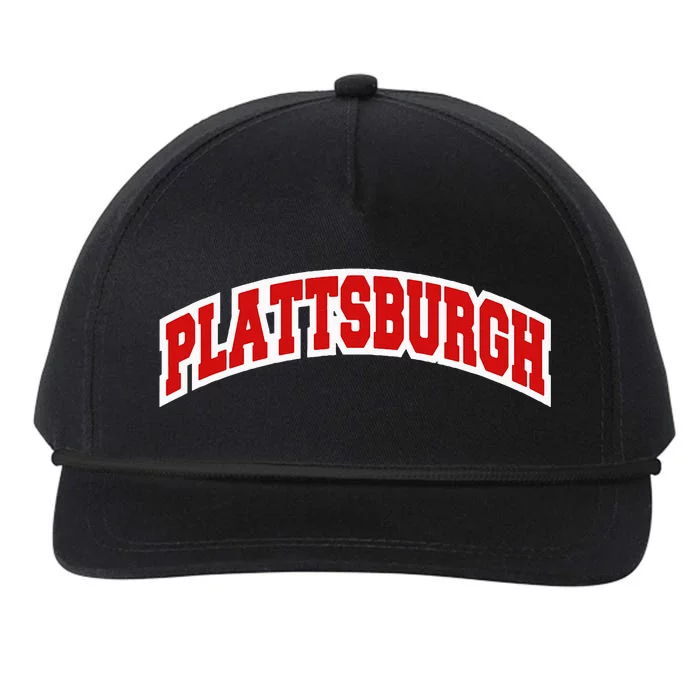 Plattsburgh New York Varsity Style Vintage Snapback Five-Panel Rope Hat