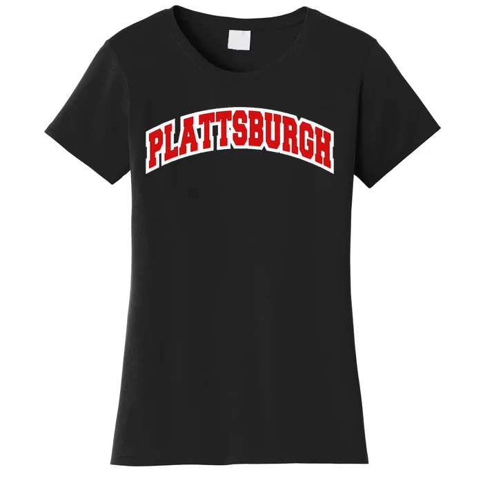 Plattsburgh New York Varsity Style Vintage Women's T-Shirt