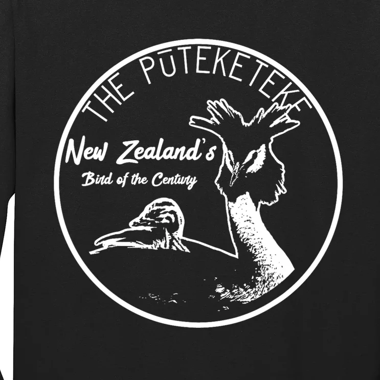 Puteketeke New ZealandS Bird Of The Century Long Sleeve Shirt