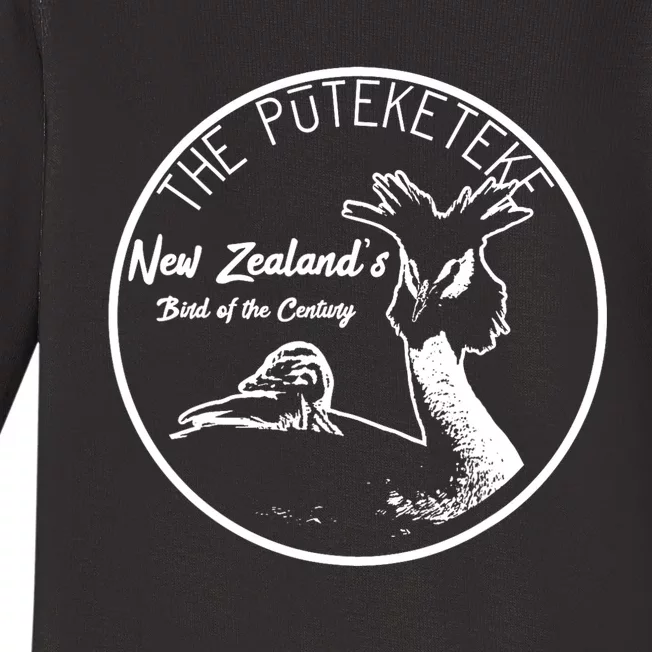 Puteketeke New ZealandS Bird Of The Century Baby Long Sleeve Bodysuit