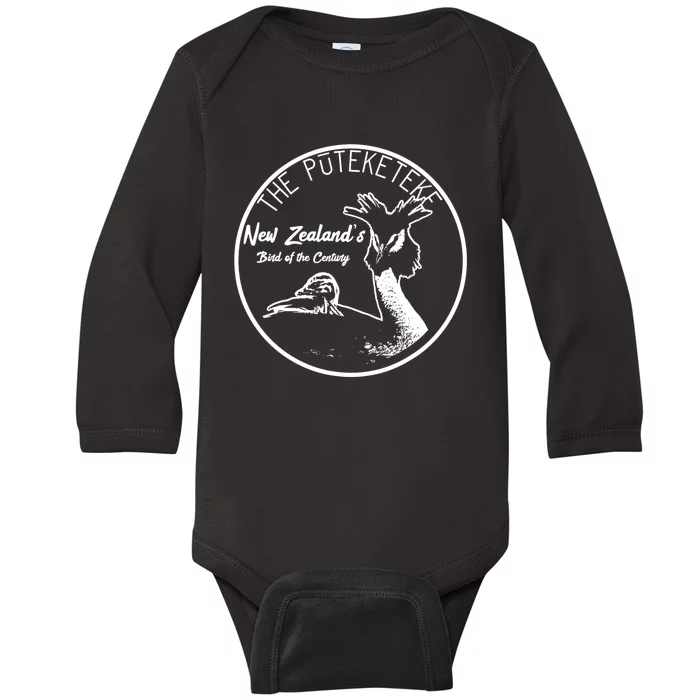 Puteketeke New ZealandS Bird Of The Century Baby Long Sleeve Bodysuit