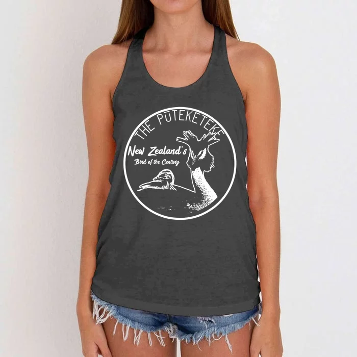 Puteketeke New ZealandS Bird Of The Century Women's Knotted Racerback Tank