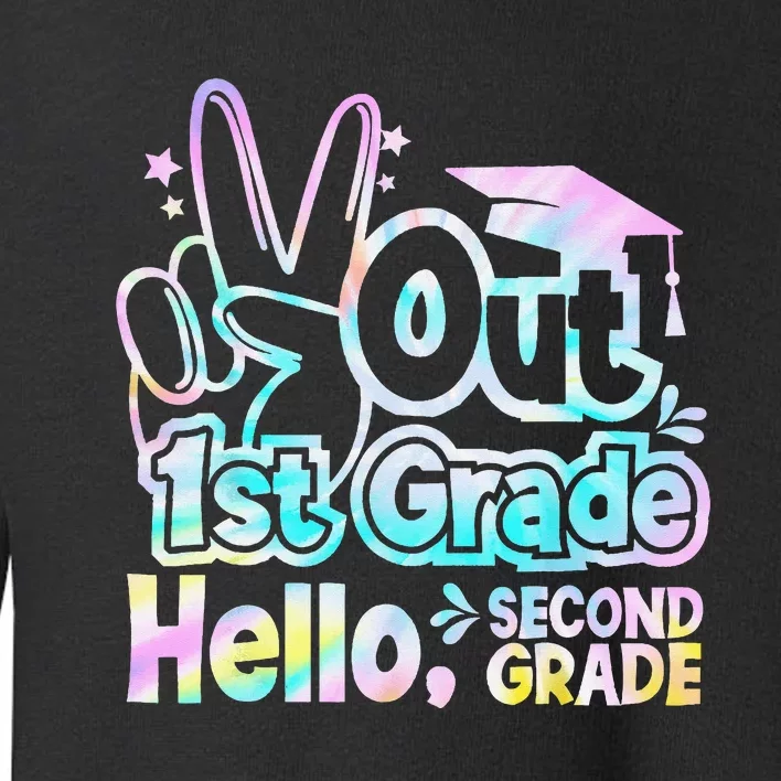 Peace Out 1st Grade Hello Second Grade First Grade Graduate Toddler Sweatshirt