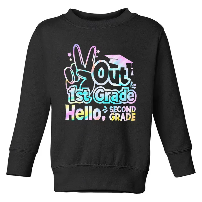 Peace Out 1st Grade Hello Second Grade First Grade Graduate Toddler Sweatshirt