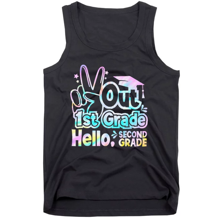 Peace Out 1st Grade Hello Second Grade First Grade Graduate Tank Top