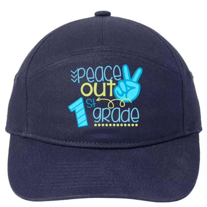 Peace Out 1st Grade Funny End Of School Year Teacher Student 7-Panel Snapback Hat