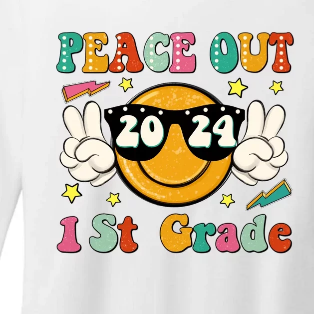 Peace Out 2024 1st Grade Womens CVC Long Sleeve Shirt