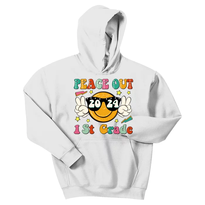 Peace Out 2024 1st Grade Kids Hoodie