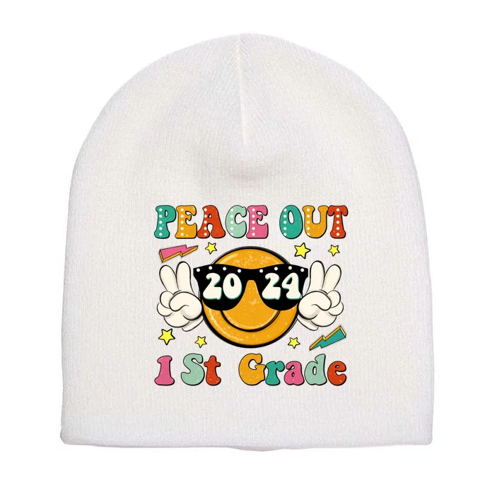 Peace Out 2024 1st Grade Short Acrylic Beanie