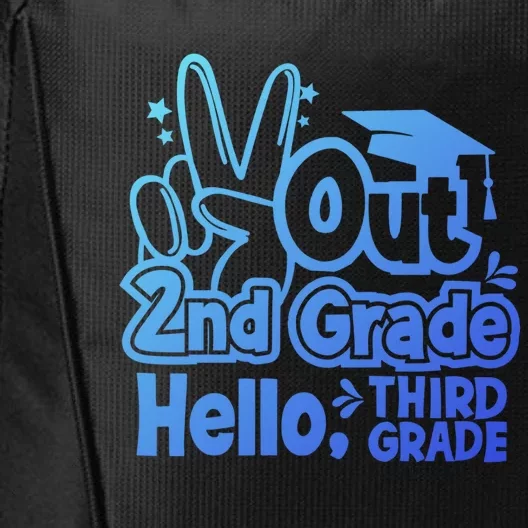 Peace Out 2Nd Grade Hello 3Rd Grade Teacher Graduation Cap Funny Gift City Backpack