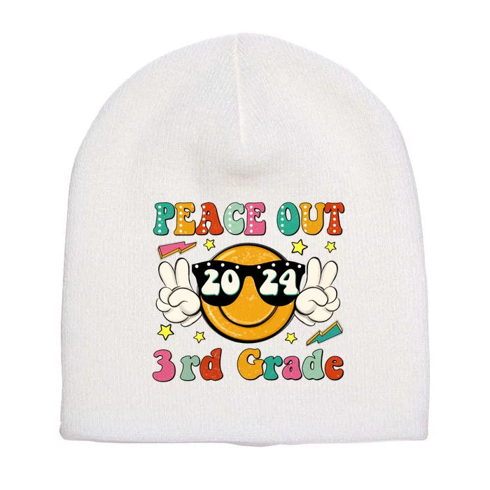 Peace Out 2024 3rd Grade Short Acrylic Beanie