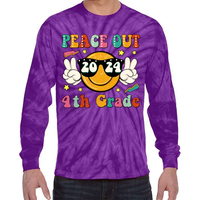 Peace Out 2024 4th Grade Tie-Dye Long Sleeve Shirt