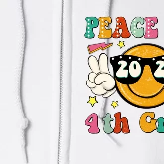 Peace Out 2024 4th Grade Full Zip Hoodie