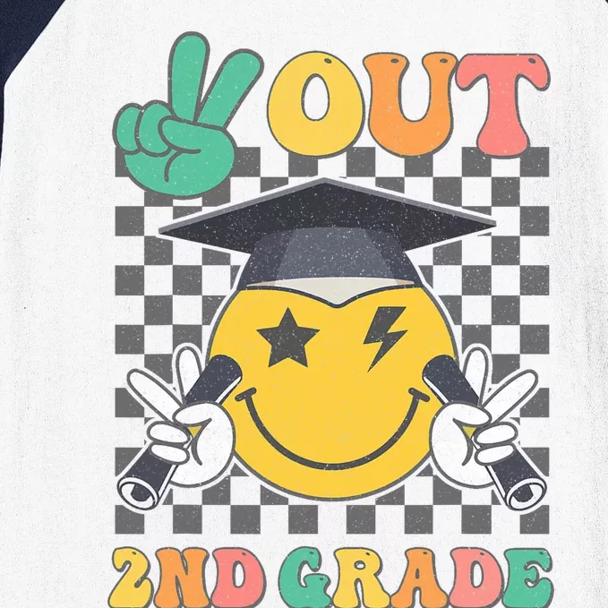 Peace Out 2nd Grade Graduation Last Day School Second Grade Baseball Sleeve Shirt