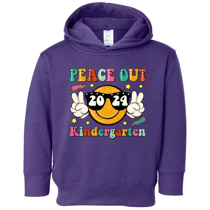 Peace Out 2024 Kindergarten Toddler Hoodie