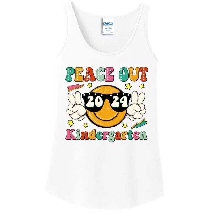 Peace Out 2024 Kindergarten Ladies Essential Tank