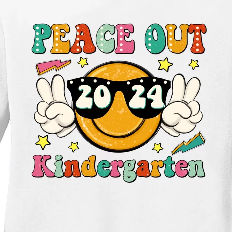 Peace Out 2024 Kindergarten Ladies Long Sleeve Shirt