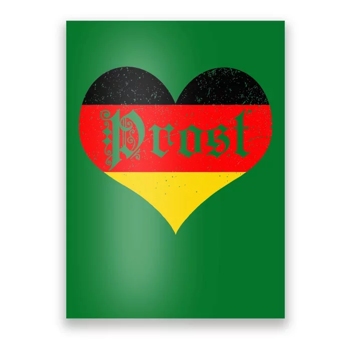 Prost Oktoberfest 2024 German Flag Heart Beer Gift Poster