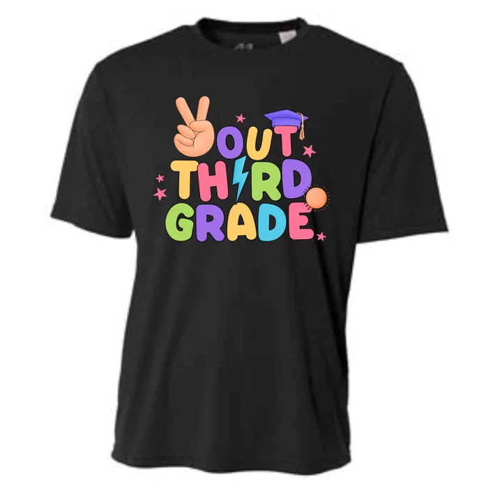 Peace Out 3rd Grade Tie Dye Last Day Of School Teacher Cooling Performance Crew T-Shirt