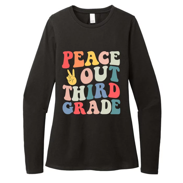 Peace Out 3rd Grade Retro Pastel Happy Last Day Out School Womens CVC Long Sleeve Shirt