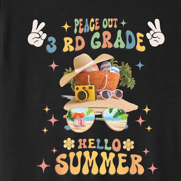 Peace out 3rd Grade Hello Summer ChromaSoft Performance T-Shirt