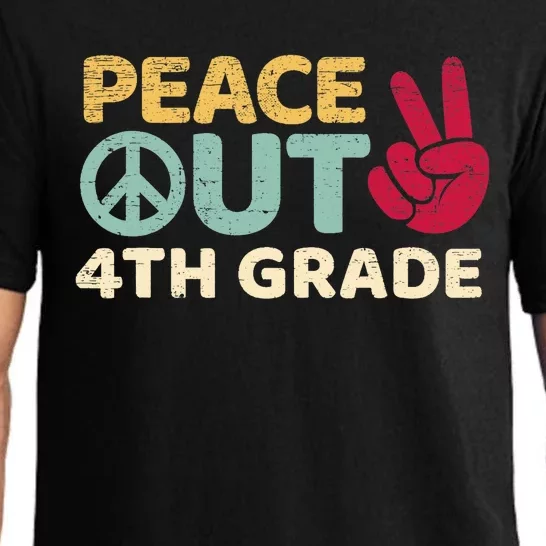 Peace Out 4th Grade Graduation Last Day Of School Pajama Set