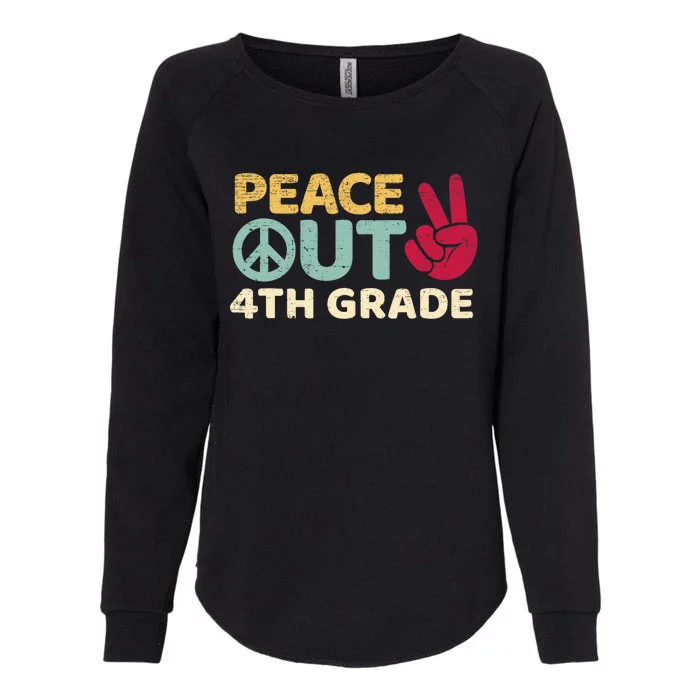 Peace Out 4th Grade Graduation Last Day Of School Womens California Wash Sweatshirt