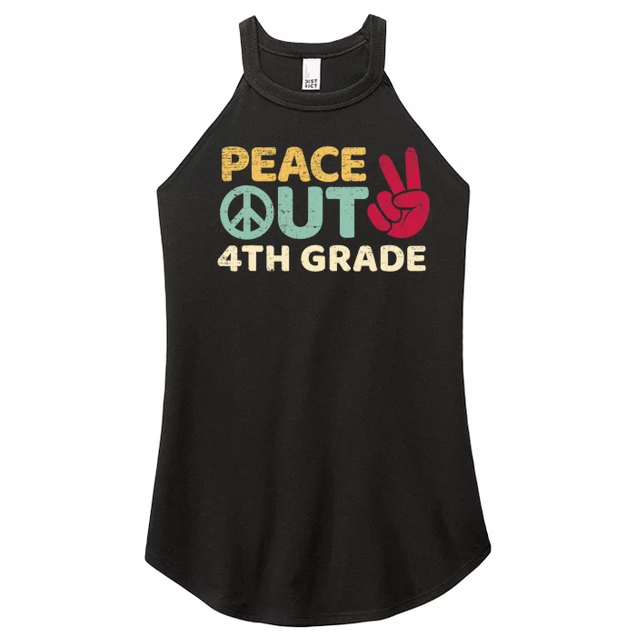 Peace Out 4th Grade Graduation Last Day Of School Women’s Perfect Tri Rocker Tank