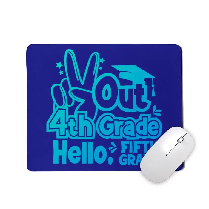 Peace Out 4Th Grade Hello 5Th Grade Teacher Graduation Cap Great Gift Mousepad