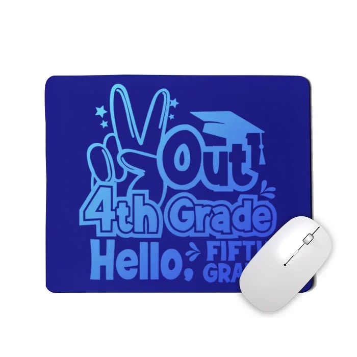 Peace Out 4Th Grade Hello 5Th Grade Teacher Graduation Cap Great Gift Mousepad