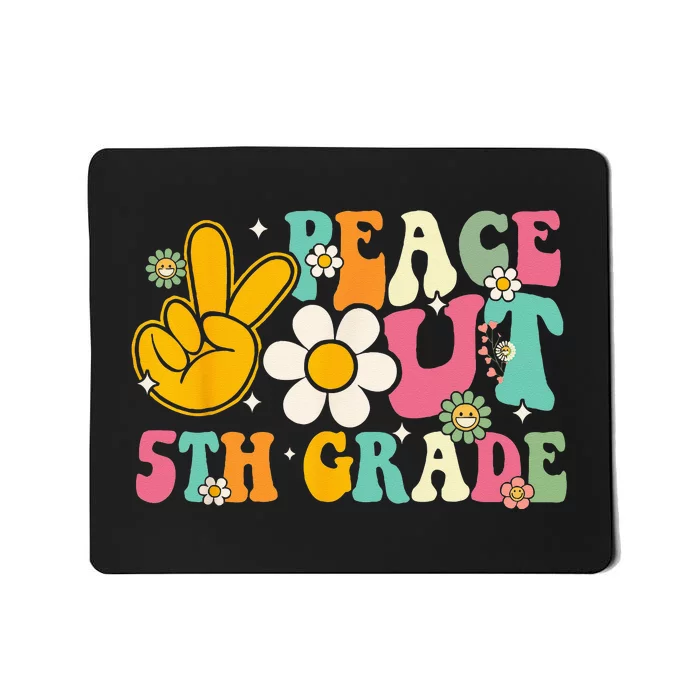 Peace Out 5th Grade Graduation Last Day Of School Groovy Mousepad