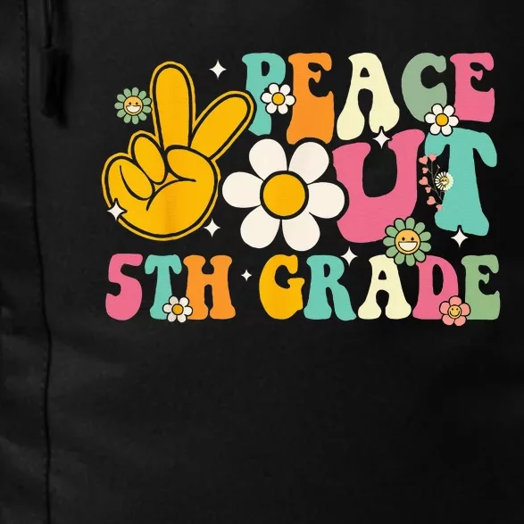 Peace Out 5th Grade Graduation Last Day Of School Groovy Daily Commute Backpack