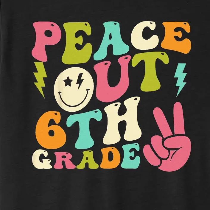 Peace Out 6th Grade Groovy Graduation Last Day of School ChromaSoft Performance T-Shirt