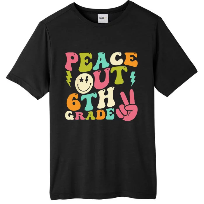 Peace Out 6th Grade Groovy Graduation Last Day of School ChromaSoft Performance T-Shirt