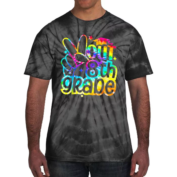 Peace Out 8th Grade Graduation Last Day Of School Tie Dye Tie-Dye T-Shirt