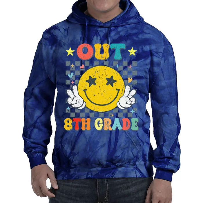 Peace Out 8th Grade Graduate Graduation Last Day Of School Tie Dye Hoodie