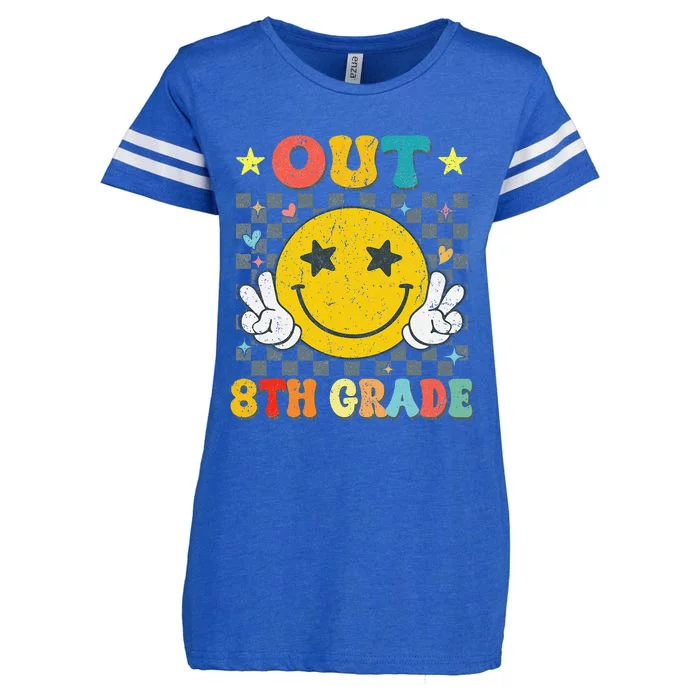 Peace Out 8th Grade Graduate Graduation Last Day Of School Enza Ladies Jersey Football T-Shirt