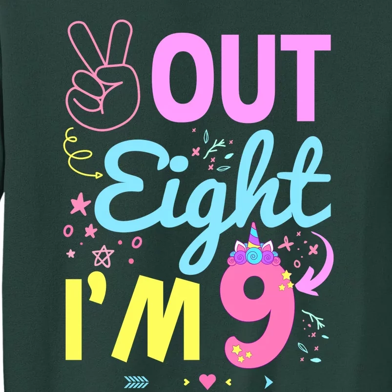 Peace Out 8 Im 9 Years Old 9th Happy Birthday For Boy Girl Sweatshirt