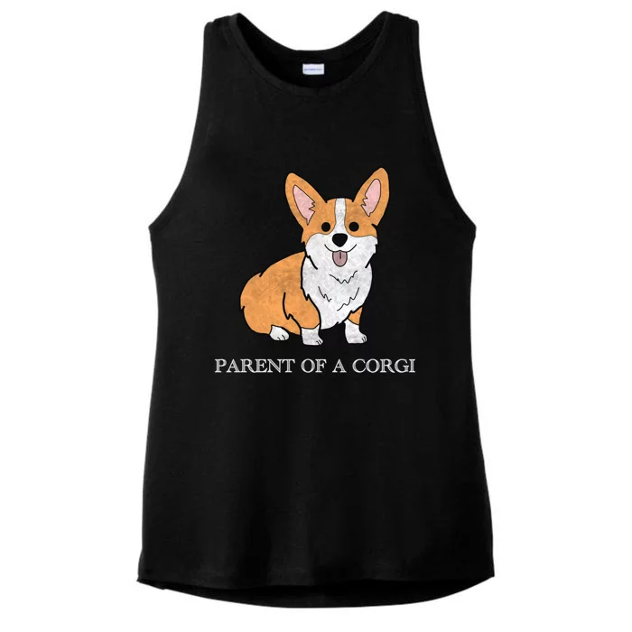 Parent Of A Corgi Pembroke Welsh Corgi Indian Creek Gift Ladies Tri-Blend Wicking Tank