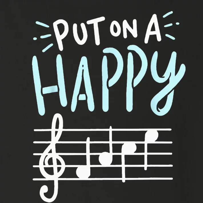 Put On A Happy Face Music Funny Music Teacher Toddler Long Sleeve Shirt