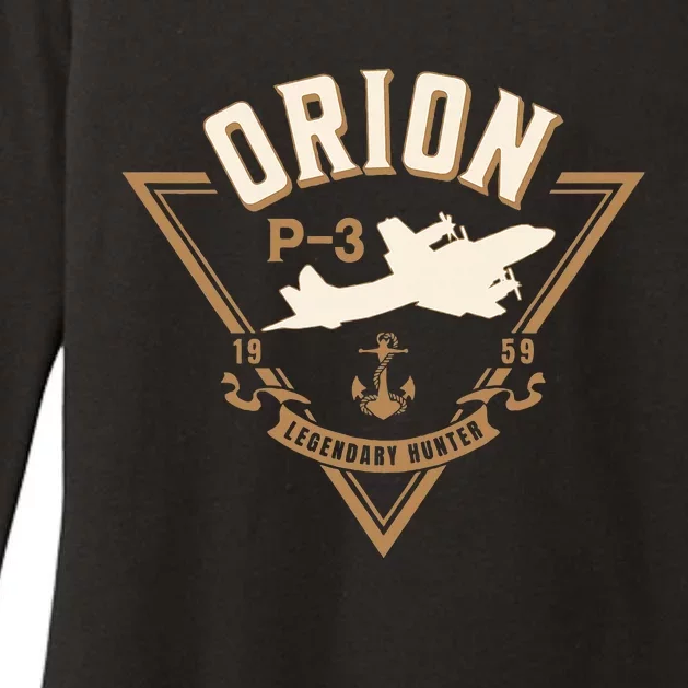 P3 Orion Antisubmarine Warfare Naval Patrol Aircraft Womens CVC Long Sleeve Shirt