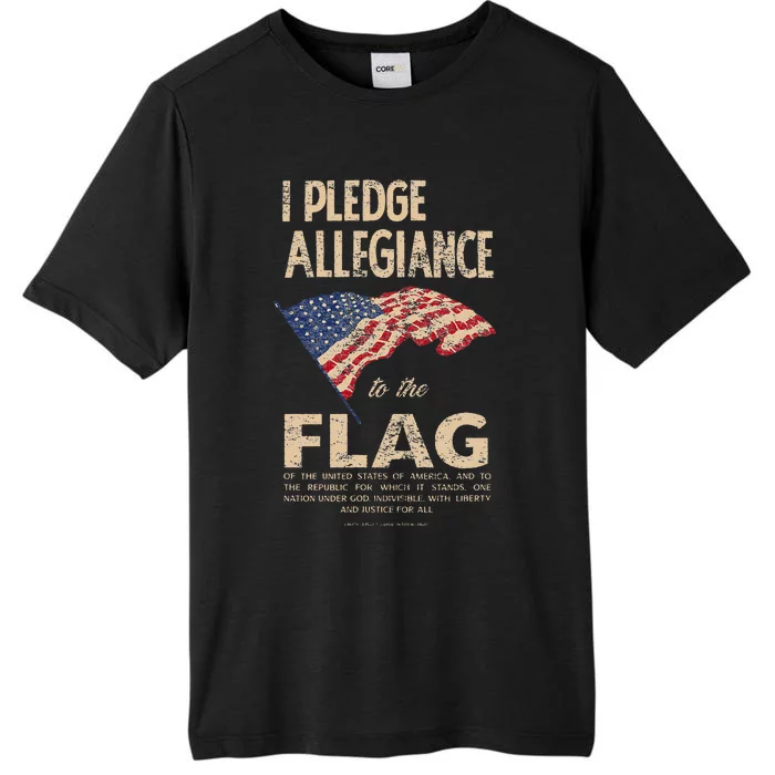 Pledge Of Allegiance American Flag Distressed Graphic ChromaSoft Performance T-Shirt