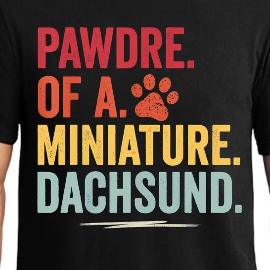 Pawdre Of A Miniature Dachsund Dog Lover Apparel Pajama Set