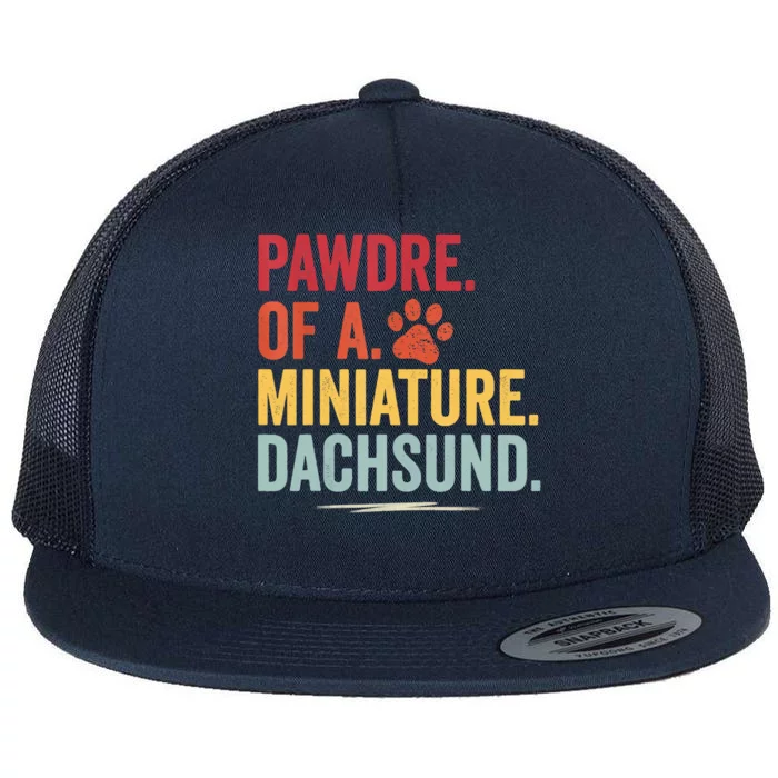 Pawdre Of A Miniature Dachsund Dog Lover Apparel Flat Bill Trucker Hat