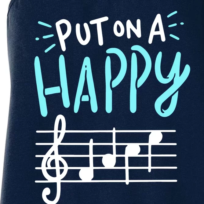 Put On A Happy Music Women's Racerback Tank