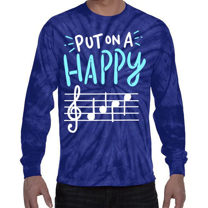 Put On A Happy Music Tie-Dye Long Sleeve Shirt