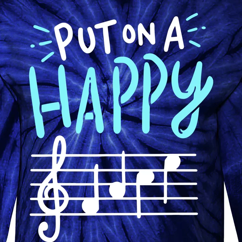 Put On A Happy Music Tie-Dye Long Sleeve Shirt