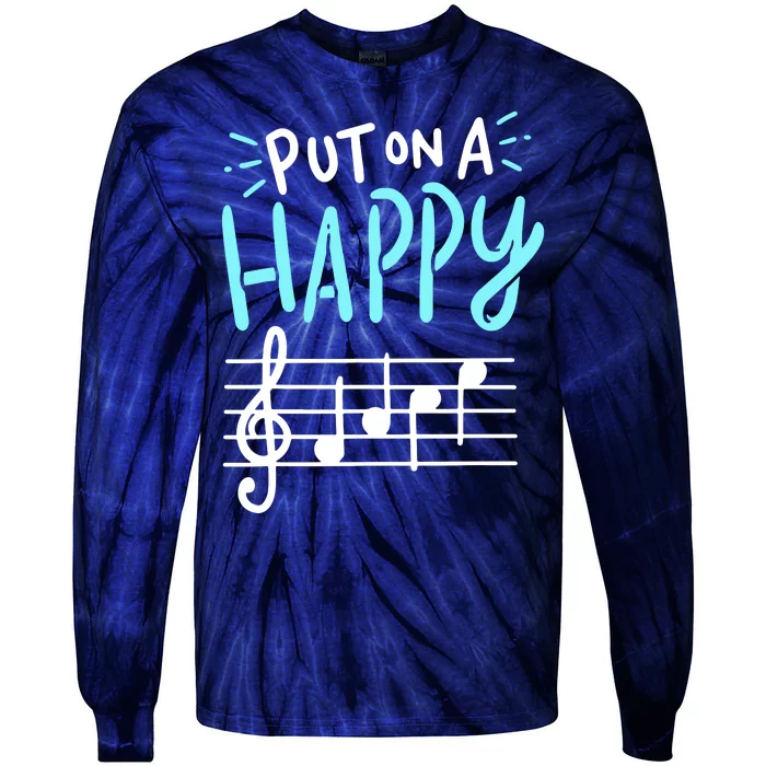 Put On A Happy Music Tie-Dye Long Sleeve Shirt