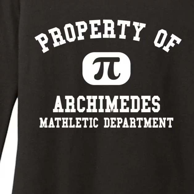 Property Of Archimedes Gift Mathletic Departt Funny Gift Womens CVC Long Sleeve Shirt